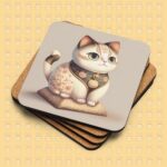 Cool Cat Design Cork-back Coaster